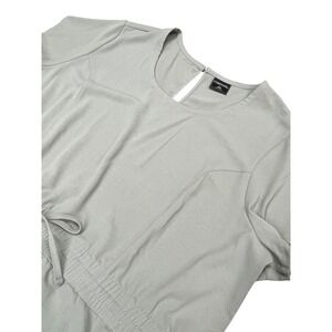 Women's 32 degree cool 3X midi length A-line drawstring waist pocket stone dress